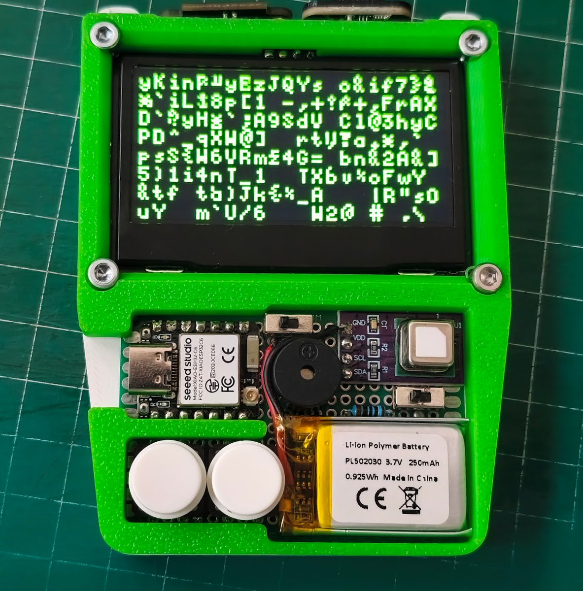 VictorJBarahona's tweet photo. The Matrix has you" : Algo me empuja a jugar con mis tinycorder. Voy probando técnicas, pantallas, sensores. A este diseño todavía le queda alguna mejora. Mide varias cosas y estoy añadiendo mas. #tinycorder #cyberdeck #handheld #sensor #makers #xiaoesp32c6
@seeedstudio https://t.co/EfCuXnwW5b