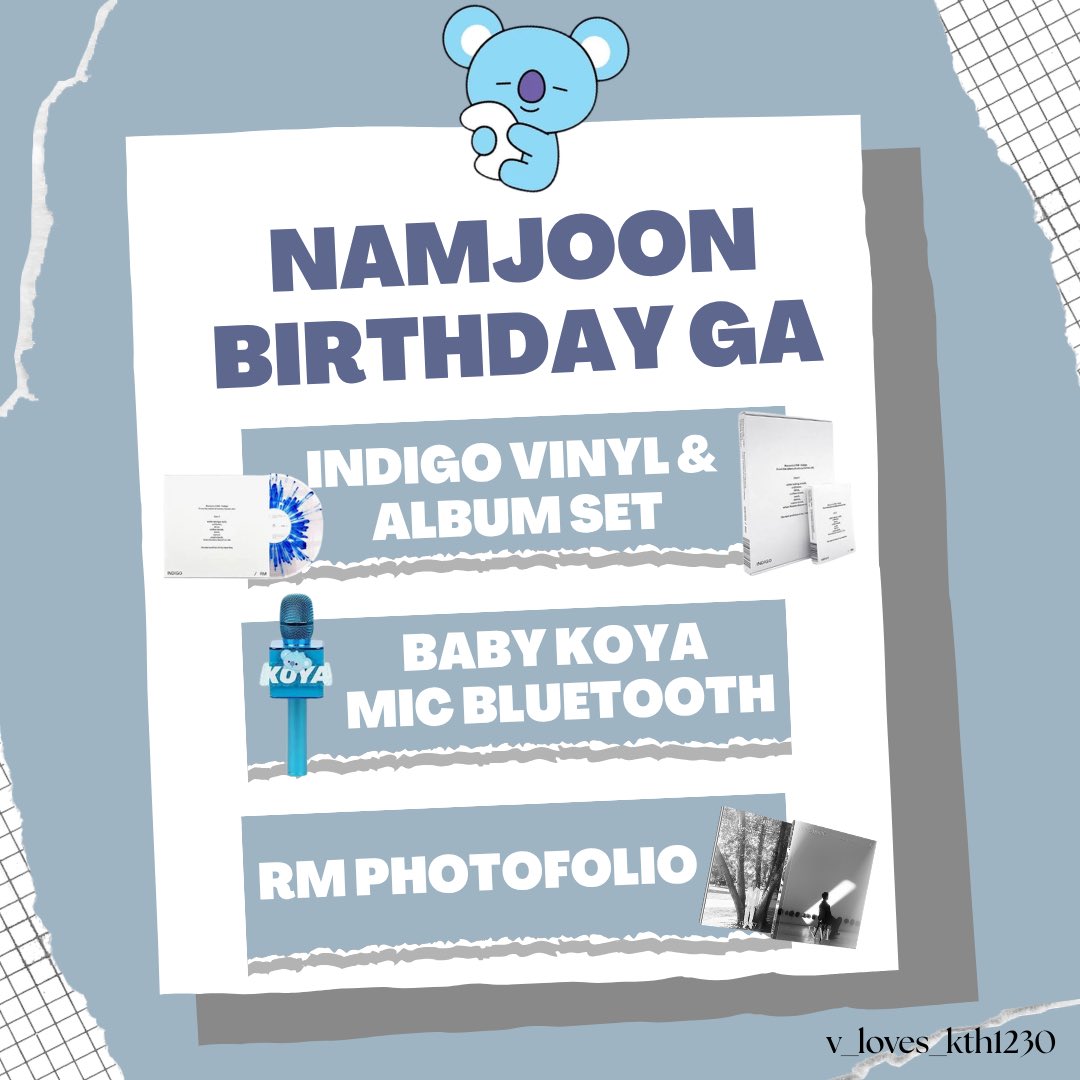 v_loves_kth1230's tweet photo. ♡ Happy (belated) Birthday Namjoon Giveaway ♡

♡ RT this tweet
♡ Followers only
♡ 1 winner (will get everything what’s on the picture below)

💙 Comment your country

♡ WW
♡ Shipping and customs (if any) are covered by me
♡ Ends: 10/09

~ V💜🐨 https://t.co/sttvVDLW8a