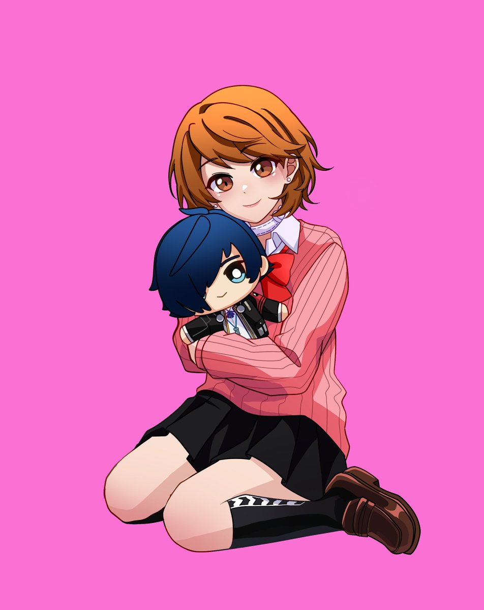 TonyRG33's tweet photo. Part two: A bit late for the series' 30th anniversary celebration. 🎮🕰️ They have always been my favorite girls, 😍 and is there anything sweeter than seeing them hugging the protagonist of their heart as a plushie? 🥰🧸
#Persona30th #persona3 #persona4 #persona5 #Atlus #Fanart https://t.co/N0ECg8Iss4