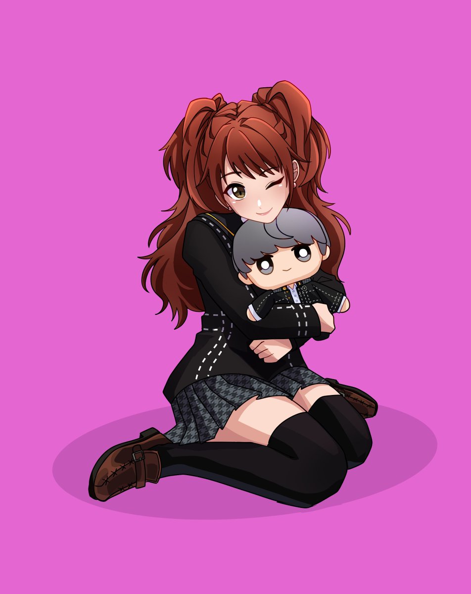TonyRG33's tweet photo. Part two: A bit late for the series' 30th anniversary celebration. 🎮🕰️ They have always been my favorite girls, 😍 and is there anything sweeter than seeing them hugging the protagonist of their heart as a plushie? 🥰🧸
#Persona30th #persona3 #persona4 #persona5 #Atlus #Fanart https://t.co/N0ECg8Iss4