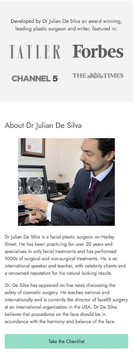 drjuliandesilva's tweet photo. Are you ready for a facelift or neck lift?
https://t.co/8DXNcQseEk
Take the Face Lift Checklist and answer 30 questions to ensure you are fully equipped with all the information you need to consider.
#deepplanefacelift #blepharoplasty #facelift #necklift #drjuliandesilva https://t.co/QQTWnZh4MV