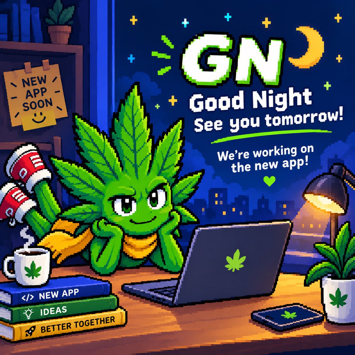 KALYXKLX's tweet photo. 🌱 Working on the new app!

Big ideas, late nights, and lots of creativity 💻✨
Our little mascot is hard at work bringing the new app to life.

Stay tuned… the new app is coming soon! 💚

#telegram #p2e #market #p2p #soon #justchill #smoke #goodvibes #cbd #shop #gn #goodnight https://t.co/Ki1AYj3zel