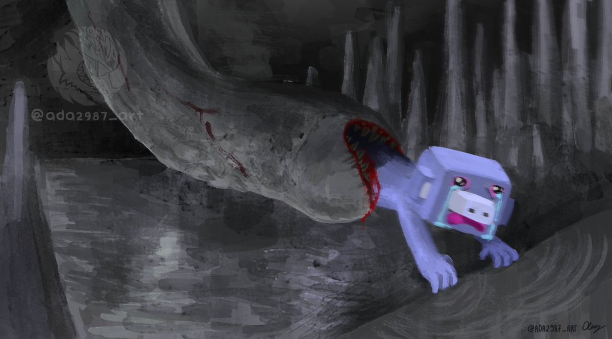 Ada2987_art's tweet photo. Khezu... no Wumpus being eaten ecology cutscene https://t.co/bn0j9RRXk9