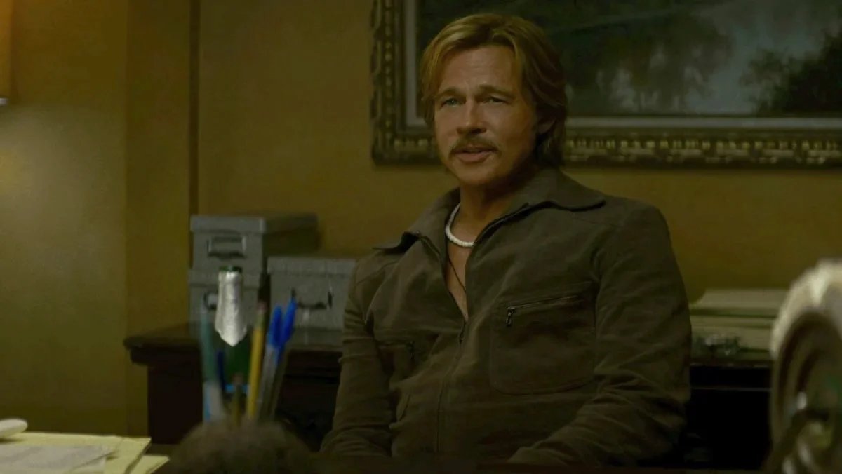 nerdist's tweet photo. Once Upon a Time... in Hollywood's sequel, The Mis-Adventures of Cliff Booth, is looking good https://t.co/RALdSwcotJ https://t.co/YzBbfg3P41