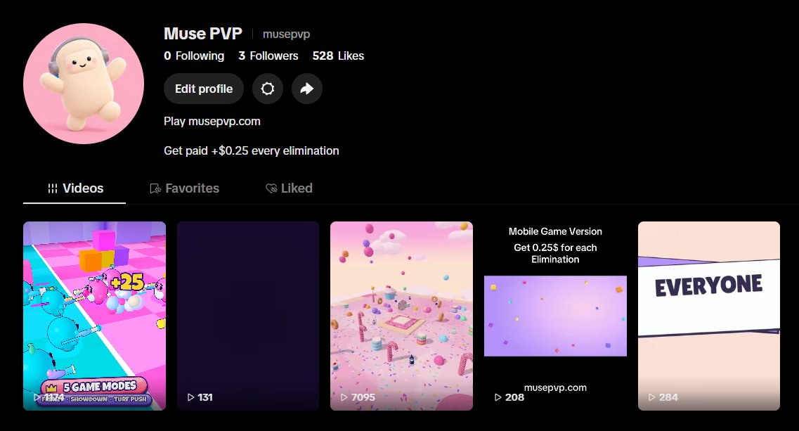 musepvp's tweet photo. Around 10k Views and over 500 Likes on Tiktok

We will keep posting at least 1 video a day to keep the momentum 

https://t.co/xBRbwYlbwO https://t.co/4C1t9O8Nbc