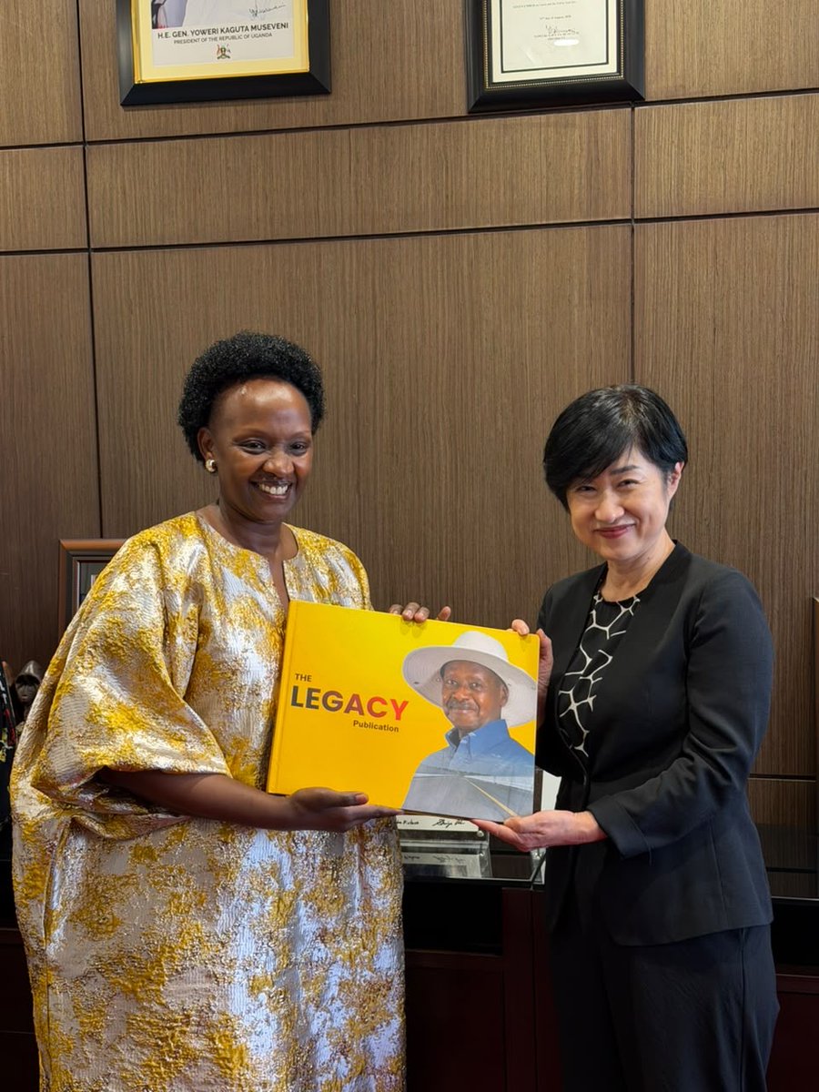 SMusherure's tweet photo. Today I had the honour of hosting a delegation from Japan led by the Director General and Assistant Minister for Foreign Affairs, in charge of African Affairs, Ms. Takahashi Misako, to discuss areas of Uganda–Japan cooperation.

Our conversation focused on the Official Development Assistance (ODA) through the Embassy of Japan in Kampala and the Japan International Cooperation Agency (JICA), a partnership that continues to deliver tangible results in health, infrastructure, and energy. We explored new frontiers of collaboration in microfinance regulation, with a particular focus on digitization and technology as tools to deepen financial inclusion for Ugandans.

It was also a moment of reflection as we reminisced about the efforts of Hon. Sam Kutesa, while he served as Uganda's Minister of Foreign Affairs, and the deliberate work he put into strengthening ties between our two nations, now shaped by extended cooperation and shared prosperity.

We look forward to translating today's discussions into concrete outcomes that benefit Uganda's microfinance sector and our people. @mofpedU @DGafricaJP