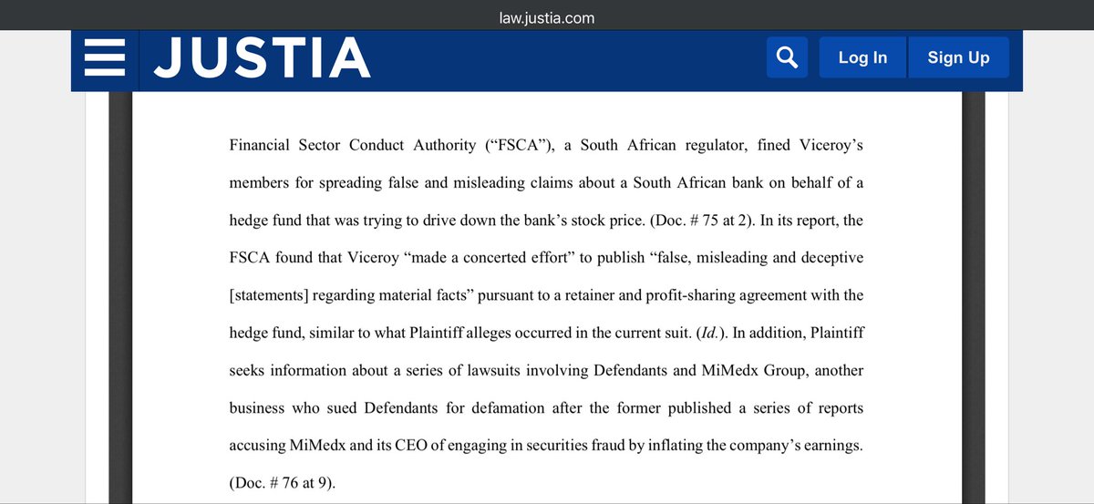 palikaras's tweet photo. @annvandersteel mercenary research shops like Viceroy have found to strike PROFIT SHARING deals on top of retainers with Hedgefunds, many are larger than Anson. The list is endless.

Consider Medical Properties Trust (NYSE: $MPT ), a company and heavily contested stock we have tracked since December 2022 (formerly trading as MPW).

Follow the economic incentive:

In 2023, MPT sued Viceroy Research. A January 2024 discovery opinion describes a disclosed arrangement under which UK-based Cheyne Capital paid a $30,000 monthly research retainer and Viceroy had a right to share in any profits Cheyne made from short sales of MPT securities (pp. 5–10).. The judge permitted MPT to seek Cheyne’s records through a Hague Convention letter of request.

https://t.co/il4eewyvPt

Research firms get away with this behaviour because they structure their research deals typically outside US jurisdiction to make enforcement harder. 

MPT asked a U.S. court for a Hague Convention letter of request to seek evidence from a UK entity. The court granted the request; the opinion does not say the UK produced the records…. did they?

… I found no public record confirming that Cheyne UK produced the requested records…

In fact on July 31, 2024, a New York judge recorded that MPT had sent Cheyne UK a demand based on the signed letter of request…Cheyne UK refused. The judge said that, to the court’s knowledge at that time, MPT had not yet commenced the UK process to obtain a response. MPT had also subpoenaed Cheyne’s U.S. affiliate, but that subpoena was quashed because MPT had not shown the affiliate possessed or controlled the UK records.

As of today, September 27, 2026, the MPT–Viceroy lawsuit is over. MPT announced on December 18, 2024 that it and Viceroy had settled and agreed to dismiss the case. The settlement terms are confidential. The +$10 billion lost value and productivity may never recover…The court docket records a joint dismissal with prejudice, meaning that lawsuit cannot be brought again on the same claims. 

Then there was this South African case where Viceroy tried to take down a bank and the docs in this case show $10k/month retainer and 12.5% of net profit share:

https://t.co/BUiUVORxqV

The lesson is disclosure: when research can move a market, investors deserve to know who funded it, who received it early, and how the publisher stood to benefit… now imagine…what happens if such a report was authored word for word by the hedge fund’s own analyst… then given to the activist research firm and paid them to publish it as if it was theirs…

In a separate matter, the SEC settled administrative charges involving Anson advisers and disclosures concerning their relationships with activist short publishers... The SEC’s order describes more than $1.1 million in profit-sharing payments routed through a third-party intermediary and associated with invoices for research that the intermediary allegedly did not perform. The advisers (naturally) settled without admitting or denying the SEC’s findings.

Source: https://t.co/6nO32VJzox

The unresolved policy question is whether issuers and investors receive sufficient, timely information about these relationships when related reports are published.

You can draw your own conclusions…