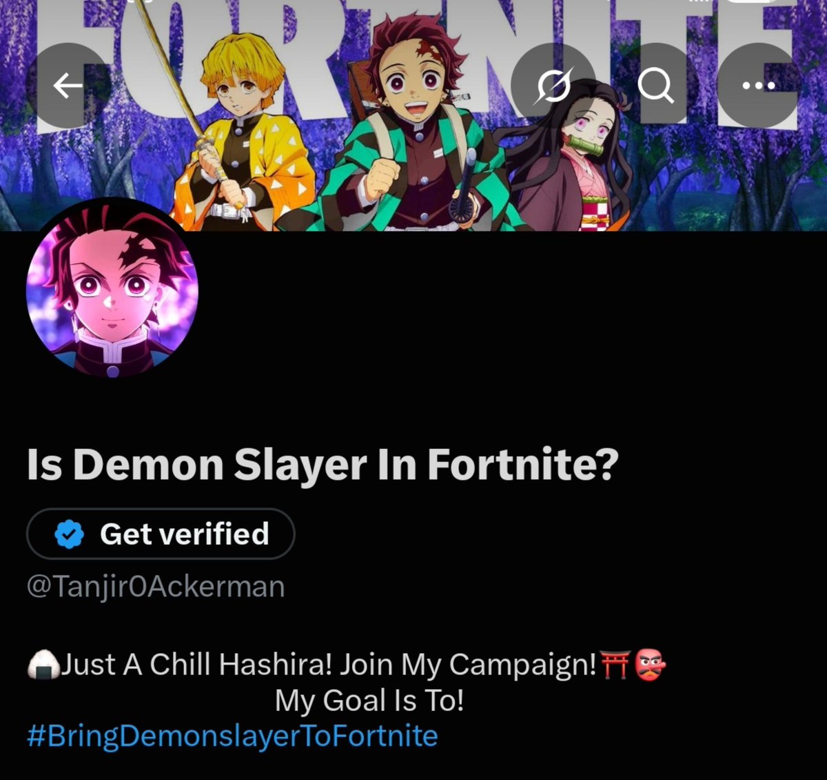 Tanjir0Ackerman's tweet photo. Bro we're making waves, I remember when I started people gave me so much discourse for Demon Slayer, Demon Slayer and my campaign for Demon Slayer being in Fortnite was overlooked

Now we got Demon Slayer x Fortnite Hype Guy's with my Hashtag, very grateful @DS_X_FN_HG
🙏🏽 👺🎴🌊 https://t.co/EdLf1HYEJw