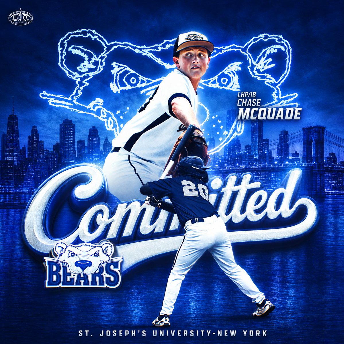 chasemcquade27's tweet photo. Excited to announce I will continue my athletic &amp; academic career at St. Joseph’s University-Brooklyn! 

Thanks to my family, MVP Huskies, Farmingdale HS, Coach Rich Pecoraro &amp; the St. Joe's staff for this opportunity &amp; for believing in me. 

The best is yet to come. Go Bears🐻💙 https://t.co/flOQ43hTEs