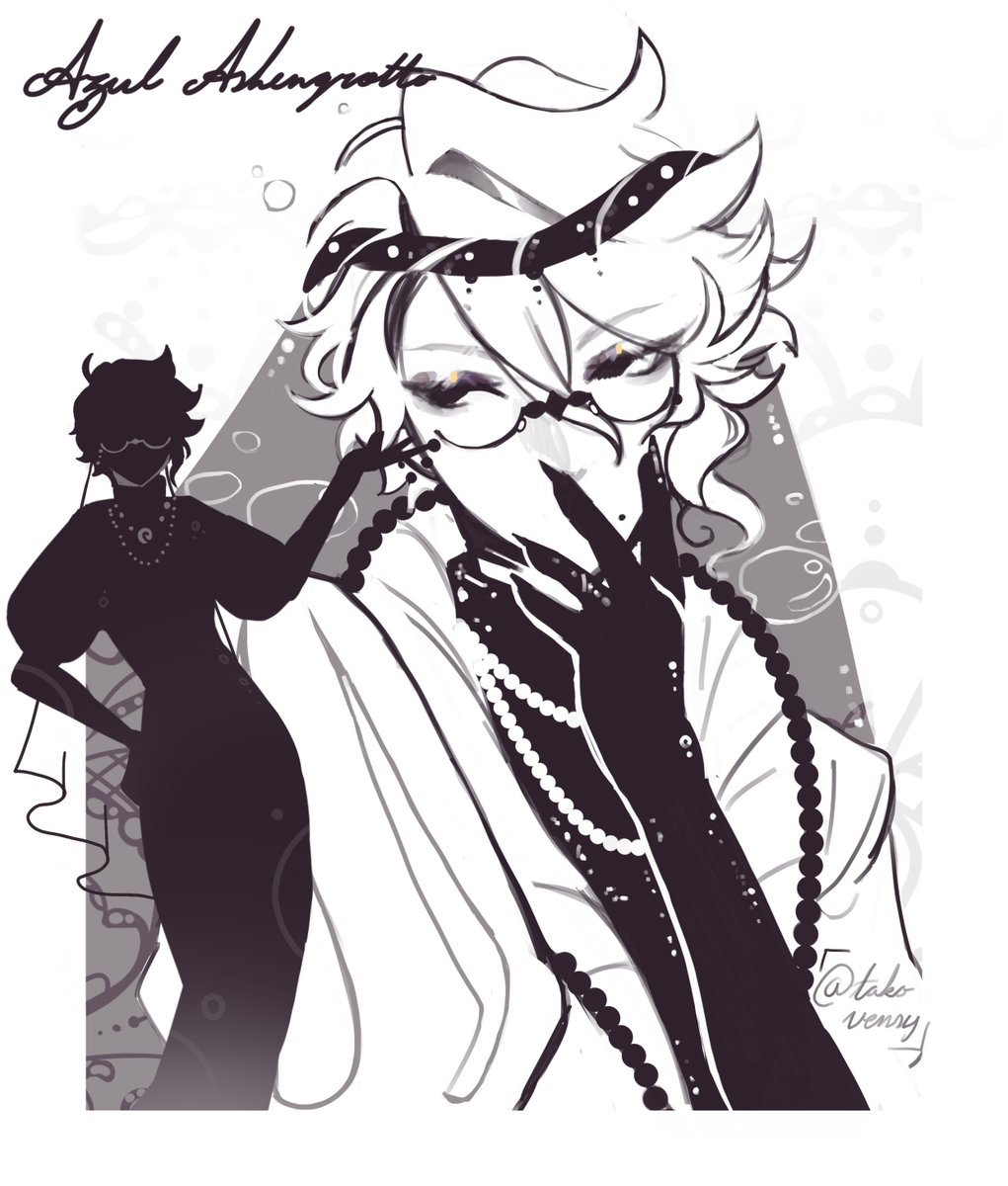 takovensy's tweet photo. Loss so bad it got me out of hiberation to sketch #azulashengrotto #twst https://t.co/L6ApbzGeOB