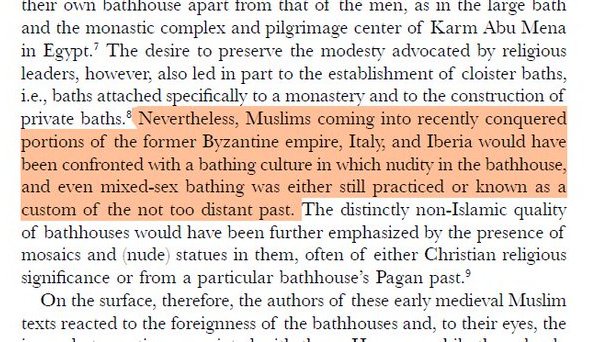 DiazLsd1990's tweet photo. Los musulmanes fueron quienes se encontraron con una cultura del baño preservada por cristianos, en lugar de ser ellos quienes la introdujeron a Europa. 

“Polemizing Women’s Bathing Among Medieval and Early Modern Muslims and Christians” — Alexandra Cuffel https://t.co/ypreXJeqHK
