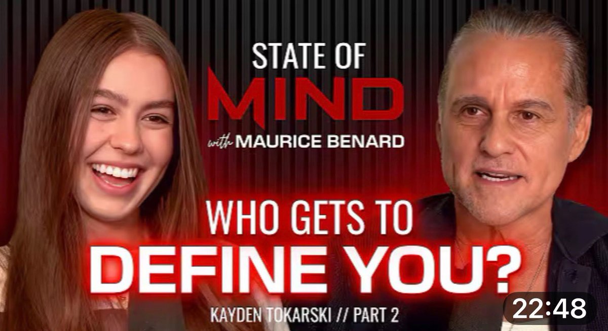 KaydenTokarski's tweet photo. Part 2 of my conversation with the incredible @MauriceBenard is now out! Hope you can tune in. ππ₯Ή #stateofmind #mentalhealth https://t.co/WqWoFtRttS https://t.co/YZW7dCeMnk