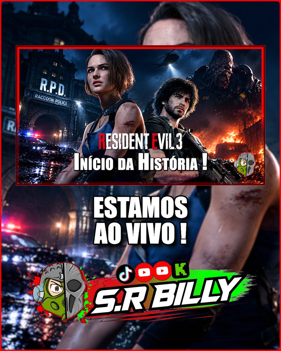 SrBilly6's tweet photo. 🚨 Primeira vez jogando bora!!
🔴 https://t.co/95b3URBuMl
🔴 https://t.co/1OQwsJNmUg
🟢 https://t.co/CG41JcOEYn
⚫ https://t.co/XtXeGyL1JG
🎁 Loja do Canal: https://t.co/dcbBobq0Wd
📦 Minha Vitrine no Mercado Livre: https://t.co/nm4iaPTkHq
#residentevil3 #residentevil3remake https://t.co/pnQLzNdoOP