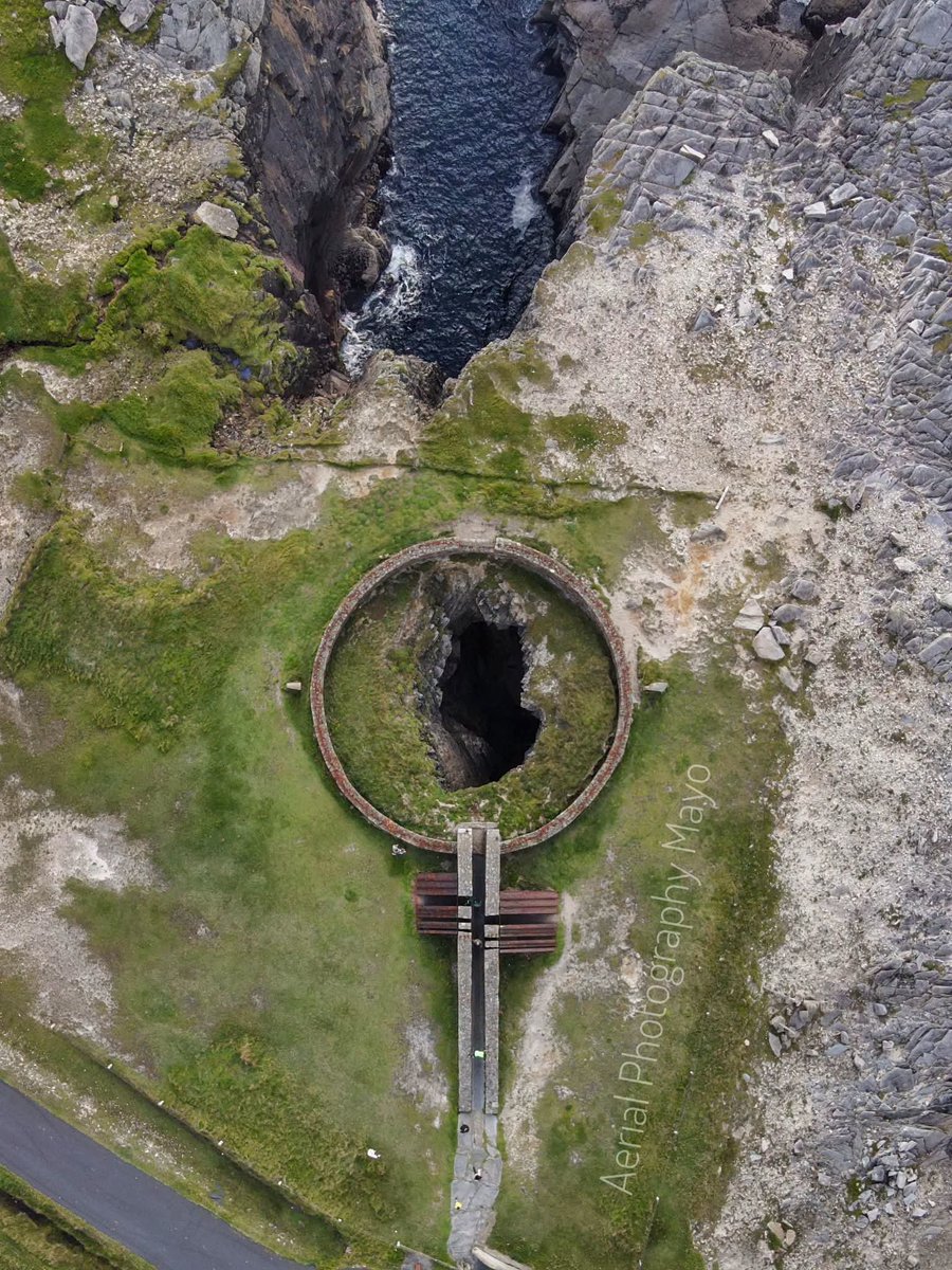 ThisIsIreland3's tweet photo. ๐Dรบn Na Mbรณ (the Fort of the Cows), a spectacular natural blowhole and public art installation located at Doonamo Point on the Mullet Peninsula in County Mayo, Ireland ๐ฎ๐ช
๐ธ Aerial Photography Mayo
#Mayo #Ireland #DรบnNaMbรณ #Wildatlanticway https://t.co/8DIICAjixS