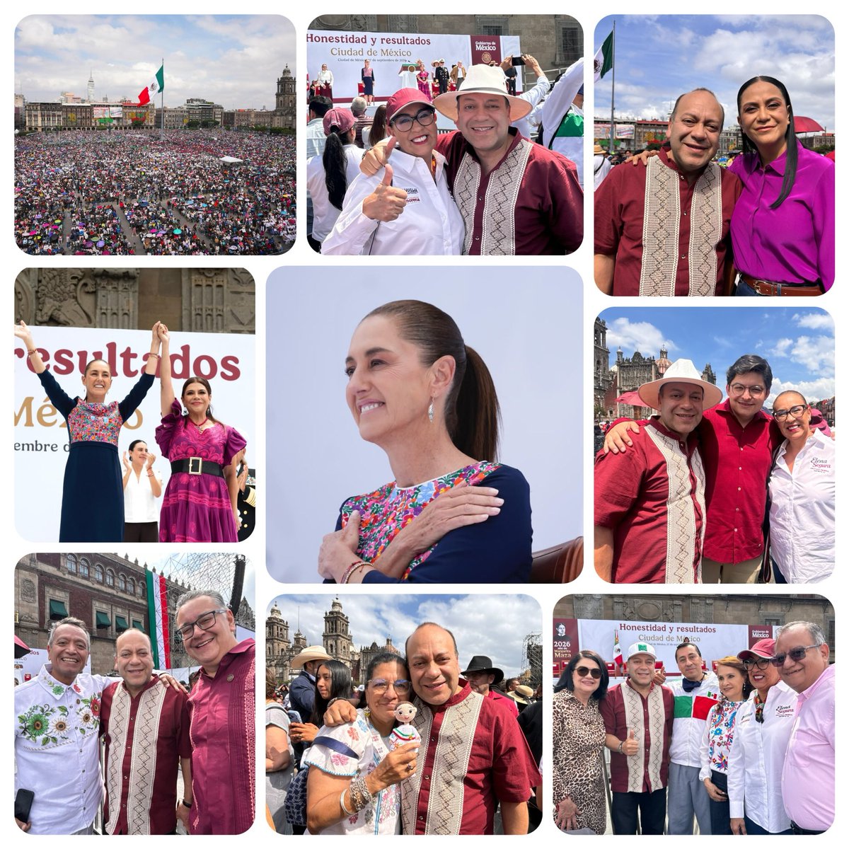 julioc_moreno's tweet photo. Felicidades, Presidenta @Claudiashein, por este gran cierre de las asambleas informativas en la Ciudad de México, en el marco de tu Segundo Informe de Gobierno.

Informar de frente al pueblo, recorrer el país y dar cuenta de los avances y resultados alcanzados es una muestra de que la transformación se construye con transparencia, responsabilidad y cercanía con la gente.

Desde el Zócalo capitalino, refrendamos nuestro compromiso de seguir acompañando este proyecto de transformación que encabezas.

¡Enhorabuena, Presidenta! 🇲🇽

#JCM