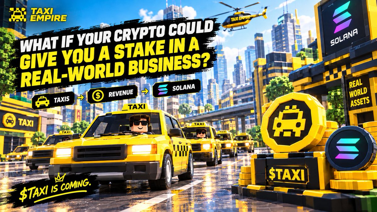 TaxiEmpire's tweet photo. What if your crypto could give you a stake in a real-world business?

We’re building around one of the oldest businesses in the world.

🚕 Taxis
💰 Revenue
⛓️ Solana

$TAXI is coming.
