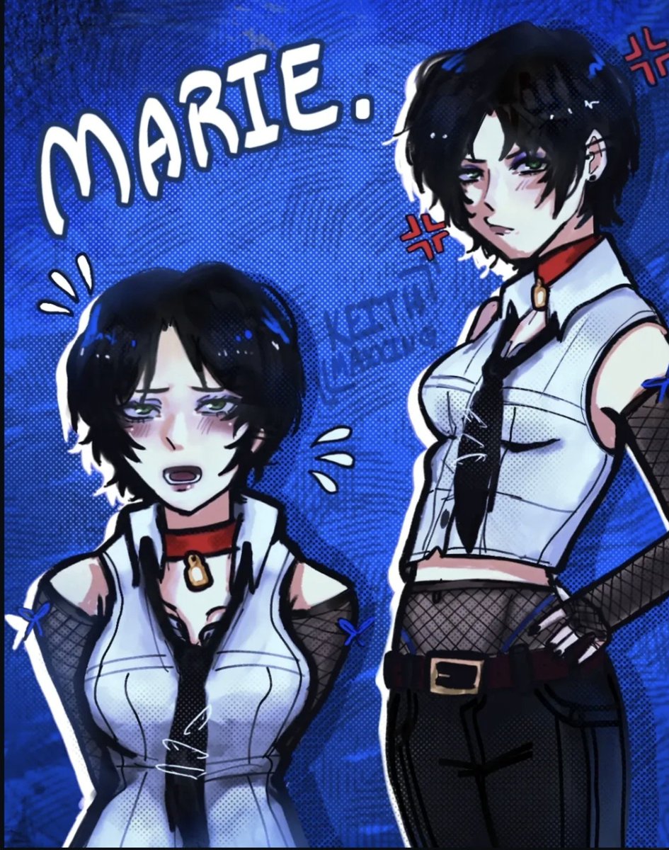Keithmaxxing's tweet photo. Marie fanart 💙💙💙 https://t.co/pxBVixxObw
