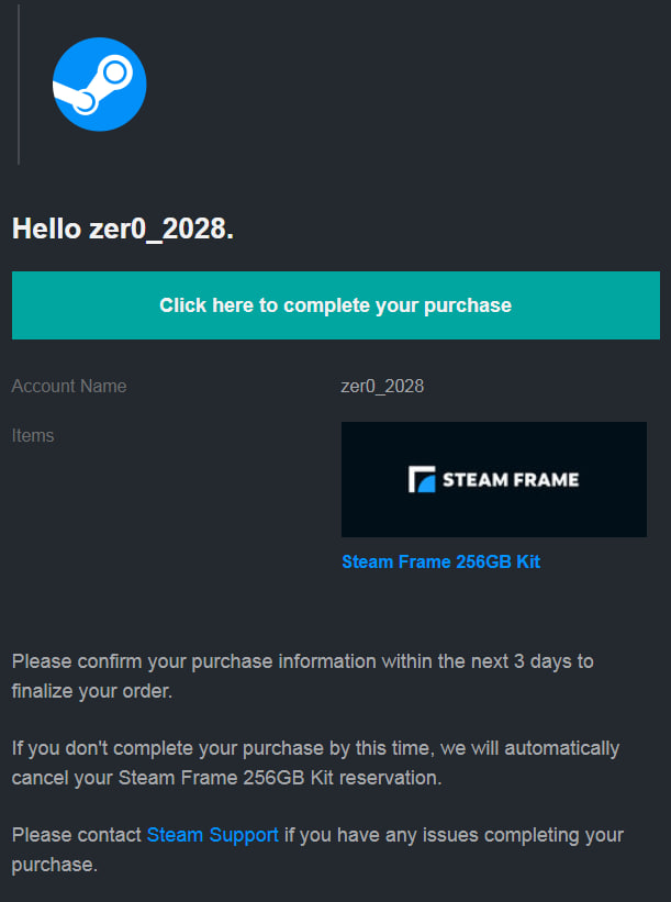 Zero_2028's tweet photo. @HardwareSteam Just got my purchase email and... Daaaamn, triple Out of Stock 😭 https://t.co/llRnWOELfF