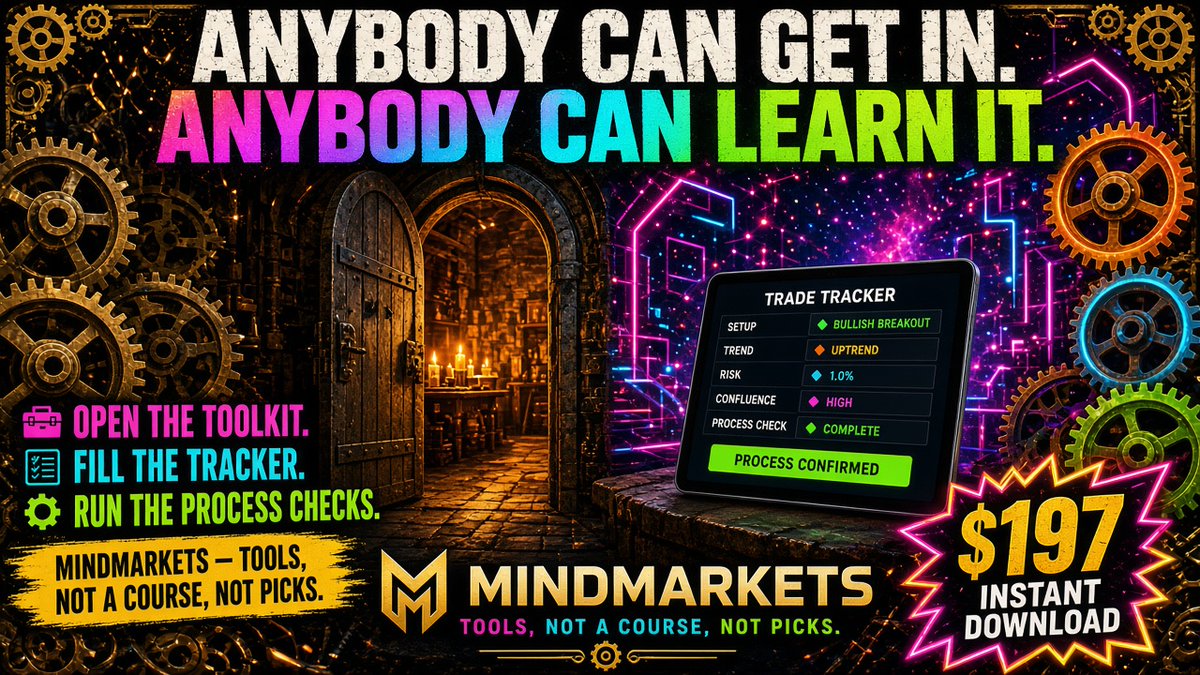 MindMarkets2026's tweet photo. Open door. Clear process.

MindMarkets Trade Tracker + Process Checks — $197 one-time.
Not a course. Not stock picks.
Questions? mindmarkets2026@gmail.com

#MindMarkets2026 #TradeTracker #ProcessChecks #ChaosToConfidence #OpenDoor https://t.co/neiBvOStTs