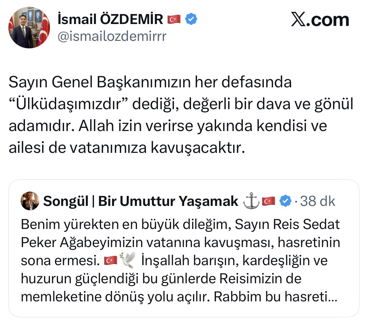 bortecinesp's tweet photo. ⚫️ MHP’den Sayın Reis Sedat Peker açıklaması

MHP Genel Başkan Yardımcısı İsmail Özdemir’in, Sayın Reis Sedat Peker’in dönüşüne ilişkin sözleri: https://t.co/gRWOMW5AHv