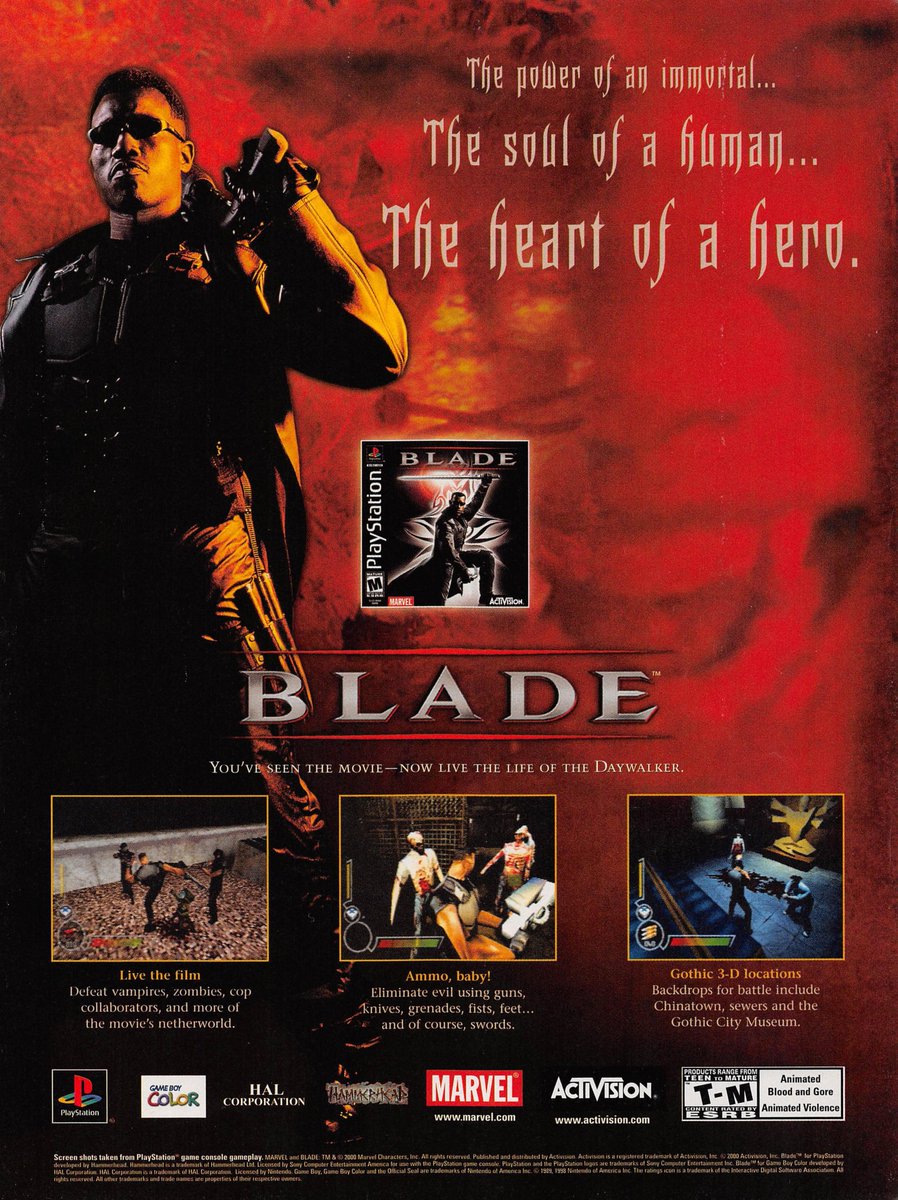 RetroGamerArt's tweet photo. Blade (2000) https://t.co/Dm46UlizKD
