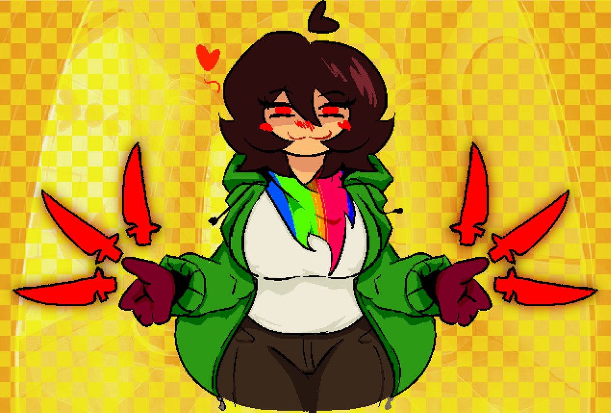 toryafaidyui's tweet photo. LoveManiac Chara as StoryShift! Chara
#undertale #lovemaniac #storyshift #pixelart #art #NSFW #chara https://t.co/o42gfyhOHL