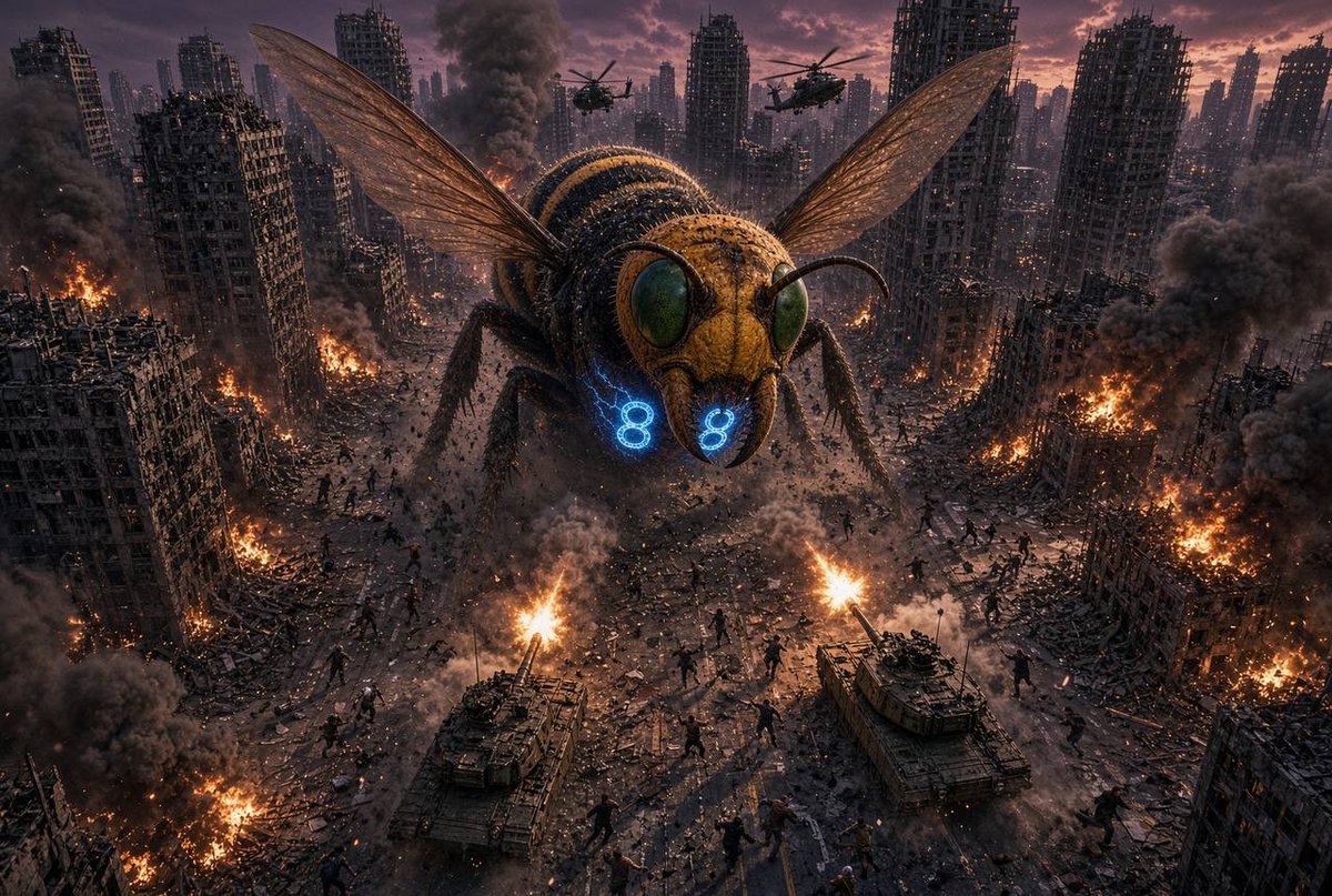 slimchief7's tweet photo. Kaiju awakened and the swarm is growing. Join the hive.

Let's go $K88 🐝💥

Grab yours now: @memewarzone 
https://t.co/UrK6cfnxXE… https://t.co/lg4Ztt16e6