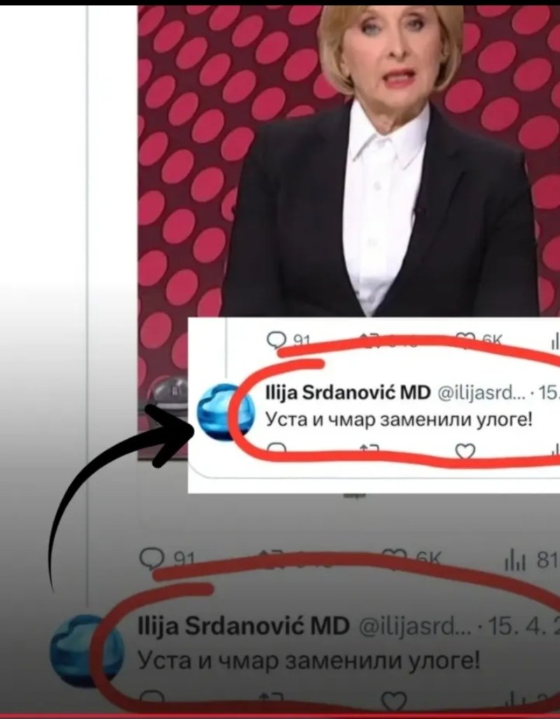 jovic_tijana90's tweet photo. Kakav bednik i prostak! Ilija Srdanović ponovo prednjači u svojoj bolesnoj mržnji prema ženama. Ovakve gnusne uvrede upućene novinarki RTS-a nisu samo udarac na nju, nego na svaku ženu u Srbiji! Nedopustivo i sramotno ponašanje koje mora biti najoštrije osuđeno! 🛑📣 https://t.co/kR0mfmLcqj
