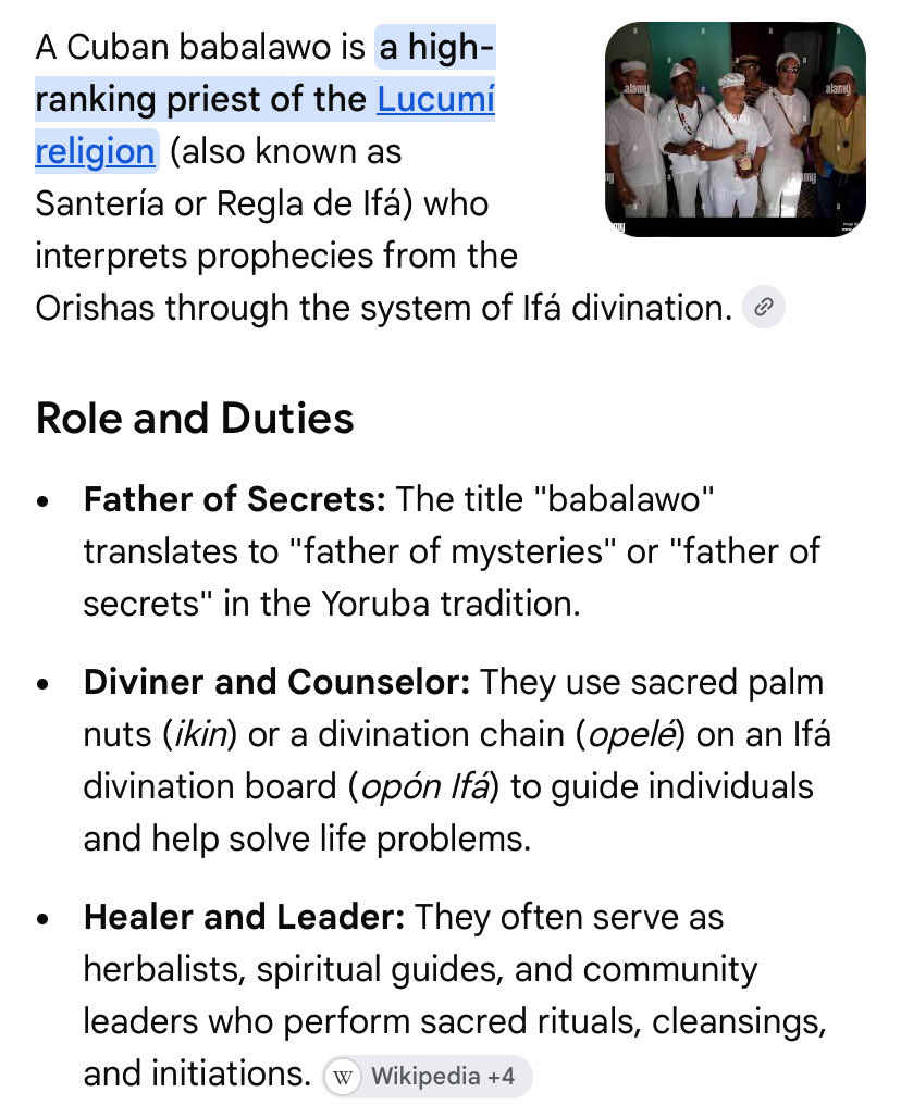 FeelTheBass86's tweet photo. This is who Desiree Perez was sending after @NICKIMINAJ. For anyone that does not know, she went to a high priest. These practices draw from dark magic, African spirituality, and are also found within Cuban culture

Y’all need to stop trying to pretend like this stuff isn’t real just because YOU don’t believe in it. They were intentionally using these spiritual practices AGAINST Nicki Minaj. That is SPIRITUAL WARFARE