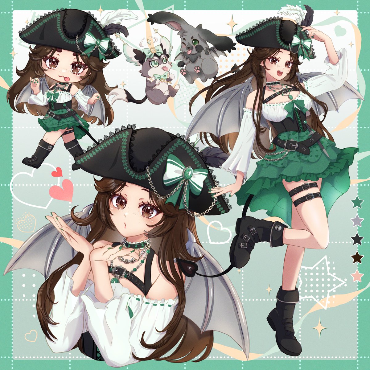 melissa_rise's tweet photo. *•.¸♡💚🦇 ♡¸.•*
Ahoy Gremlins!
I'm Melissa Rise, your local Pirate Fiend VTuber, master of meaningful chaos!
One of the Co-Founders/Co-Hosts of VDuality.
Joined by my loyal Gremlins + Ace and Locket!

*•.¸♡💚TAGS🦇 ♡¸.•*
General/Art: #FiendFinds
Clips: #FiendClips https://t.co/nKMHYK0JEB