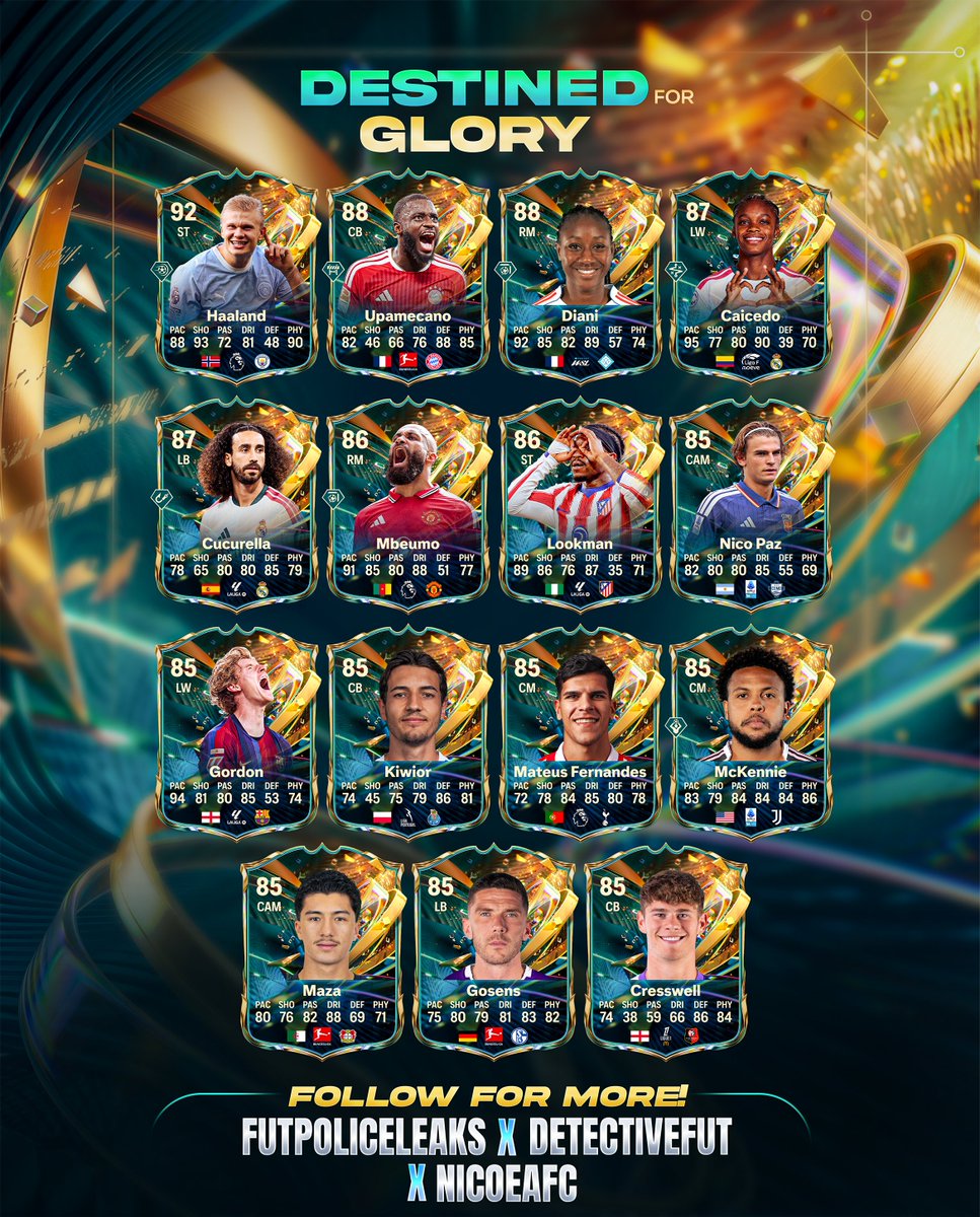 FutPoliceLeaks's tweet photo. 🚨💣 BREAKING: DESTINED TO GLORY TEAM 2 FULL 🔥

Good or mid? 👀

Stats are a prediction 🖋️ https://t.co/eBUX0mBPbE
