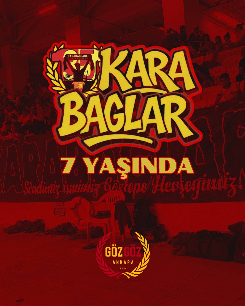 GozGozAnkara's tweet photo. Tribünümüzün değerli gruplarından Karabağlarlı Göztepeliler Derneğinin 7. Yaşını kutlarız. Nice yıllara nice yollara @karabaglarlilar 

#gözgözankara #göztepe https://t.co/mm1gOn64AS