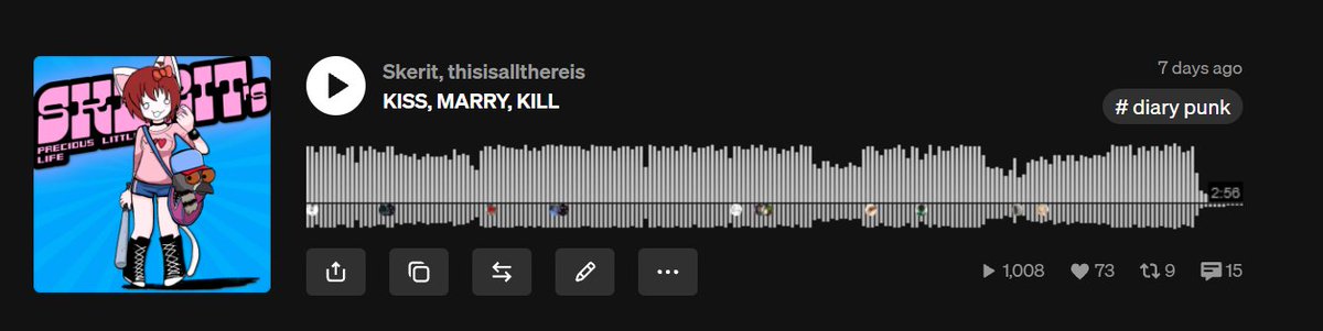 TheRealSkerit's tweet photo. THANK YOU FOR 1K STREAMS ON KISS MARRY KILL IN ONLY 7 DAYS!!!! https://t.co/QJdqC9F65Z