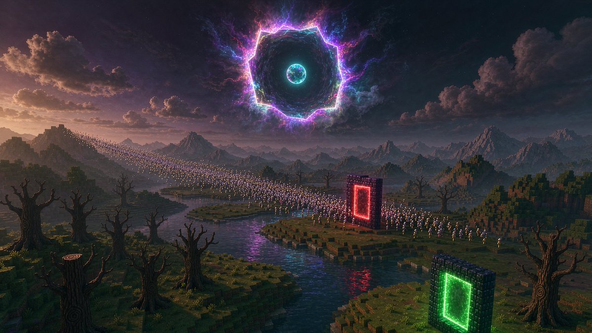 MelaxyGame's tweet photo. 300,000 new players enter Minecraft every single day. 17 years after launch. 🌍🟩 425M copies sold. Now adding a fourth dimension. Worldbuilding is an asset that compounds. Marketing only depreciates. Universes grow by adding dimensions, not ads. 🌌
#Melaxy #Minecraft #Gaming #Web3Gaming #Worldbuilding