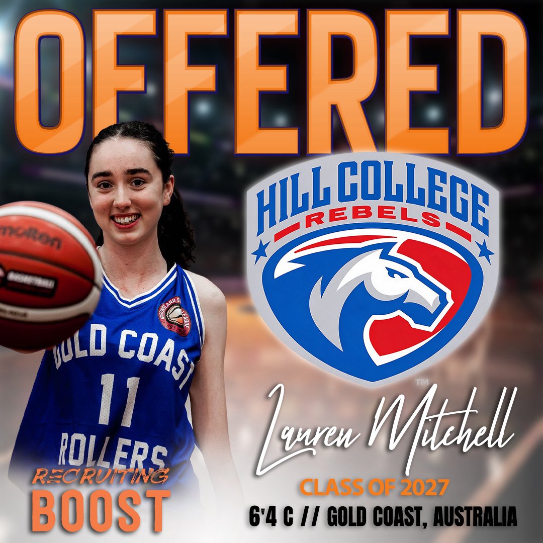 BoostWbb's tweet photo. 2027 6’4 C Lauren Mitchell @LaurenMitchellB has been OFFERED by D1 JUCO Hill College (TX)! 

Congratulations! 🎉🎈🎊 

#RecruitingBoost

If you’re looking to play college basketball, DM us “BOOST” to start your journey! https://t.co/9YV1N65Jae