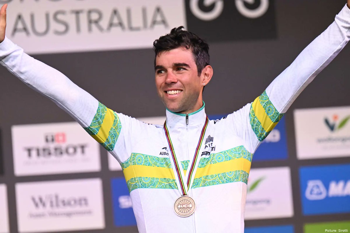 MisterChiping's tweet photo. #GetThisChip - Michael Matthews, silver at the elite men's Worlds road race. He ties Raymond Poulidor for the most medals without a single gold in the championship's history:

🇦🇺 MICHAEL MATTHEWS: 🥈 2015 · 🥉 2017 · 🥉 2022 · 🥈 2026
🇫🇷 Raymond Poulidor: 🥉 1961 · 🥉 1964 · 🥉 1966 · 🥈 1974

With 4 podiums he also matches Greg LeMond's record for a non-European rider.