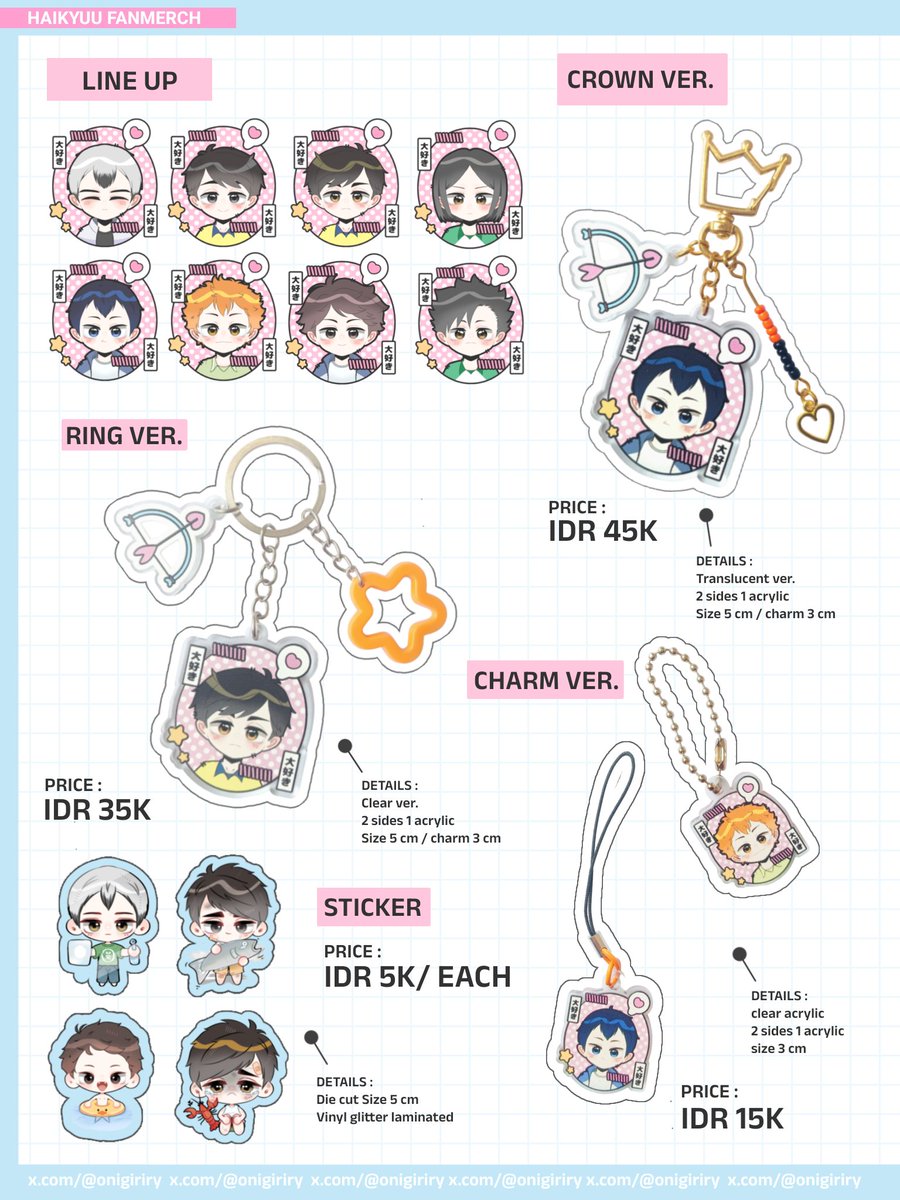 onigiriry's tweet photo. Help RT ↻ + Like ♡ are appreciated 

Open Pre-order:
♡₊˚ 大好き!! Haikyuu Fanmerch ˚₊♡🏐
by onigiriry 

🗓️ Close 8 Oktober 2026
🔗 Link order : https://t.co/rHgeJMZS01
📦 Jawa Tengah 🇮🇩

#warunghq #warunghaikyuu #ハイキュー #HAIKYUU https://t.co/HG53J611vm
