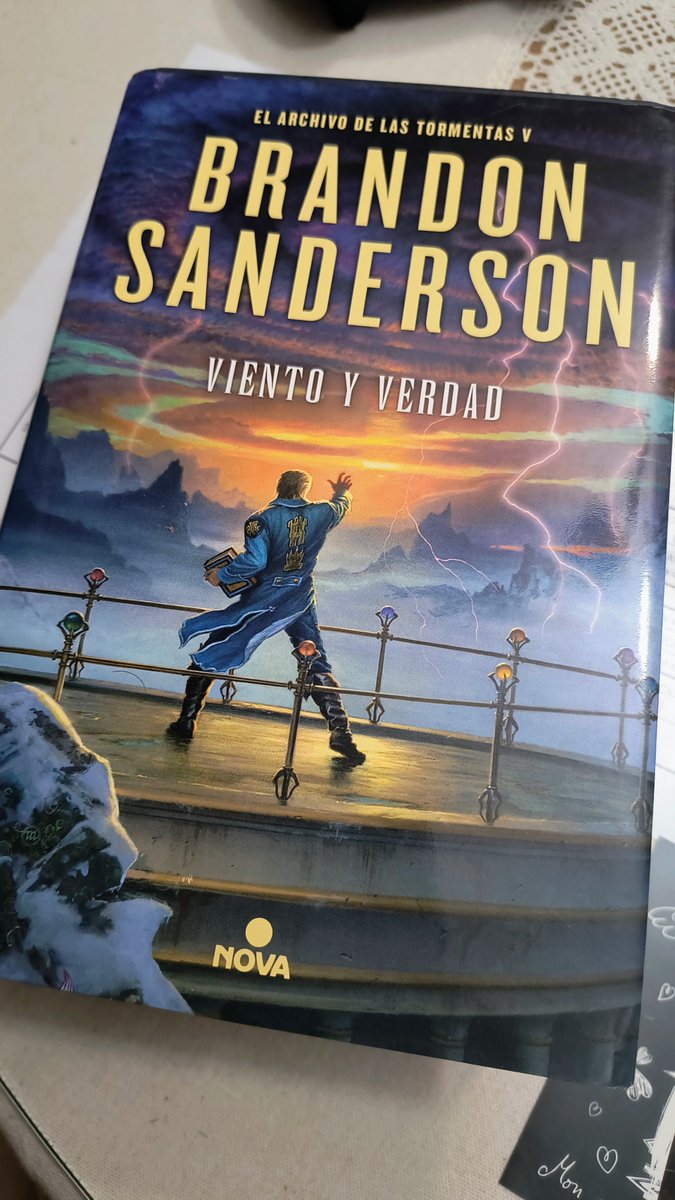 Nano4musik's tweet photo. Pues hemos llegado al fin al último libro del primer arco del #archivodelastormentas #stormlightarchive #windandtruth #vientoyverdad @NovaCiFi @BrandSanderson @Cosmere16Pod @Cosmere_es https://t.co/LfONDxWnWt
