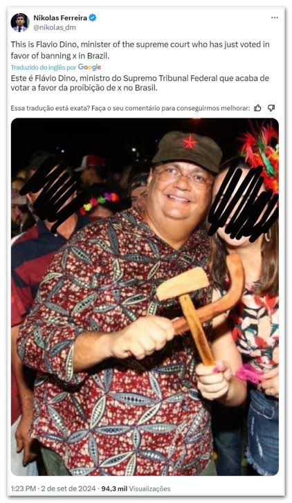 Conservadora191's tweet photo. Flávio Dino poderia ser ministro do STF?
Diga a sua opinião! https://t.co/ncqcBTXPHy