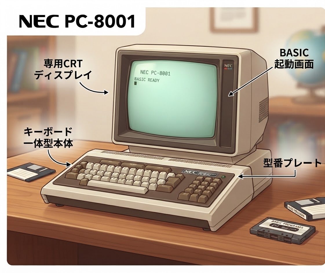SSHUNRX8's tweet photo. 9月28日「パソコンの日」💻✨
1979年のこの日、日本のパソコンブームの火付け役となった名機「NEC PC-8001」が発売されました。
「パソコン」という言葉や文化が広がるきっかけとなった歴史的な1台をインフォグラフィックで振り返ります👇
#パソコンの日 #PC8001 #レトロPC https://t.co/6VBMYnlnIe