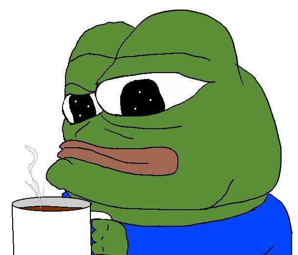 PepecoinNetwork's tweet photo. Yes I drink coffee, how did you know? https://t.co/q97Szs1rTn