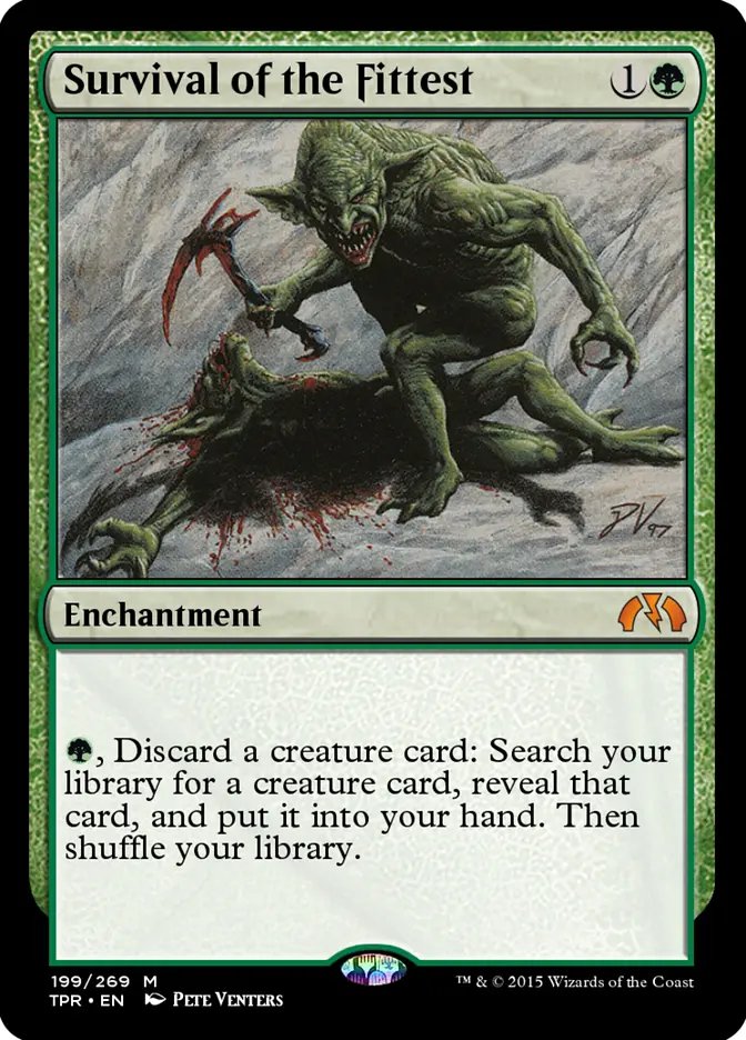 MTGdailyoff's tweet photo. Survival of the Fittest
🖌️ Illustrated by Pete Venters

#mtg #magicthegathering #mtgcommunity https://t.co/HYrwaxkC3M