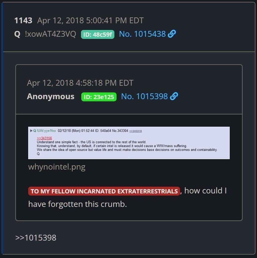 QQSource's tweet photo. ET Anons incarnated into Human Bodies through the Envoy Program which are called Starseeds

For this Awakening https://t.co/3p7samxvXu