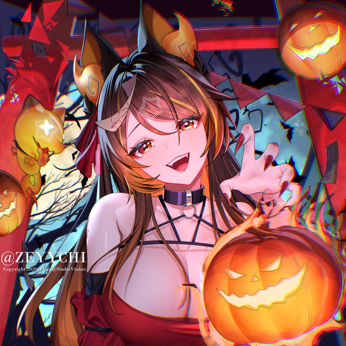 Zeyychi's tweet photo. Nightmare or Otherwise?
(art for @sindervtuber)

Canvas:5225x5225 300dpi
Time Required:2-3weeks

Support for this little artist https://t.co/AMZuiTKq4t https://t.co/xBkix1f23q