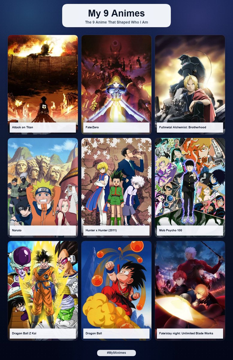 Genexrk3's tweet photo. top 9 anime + manga https://t.co/WHKvEWxs5P