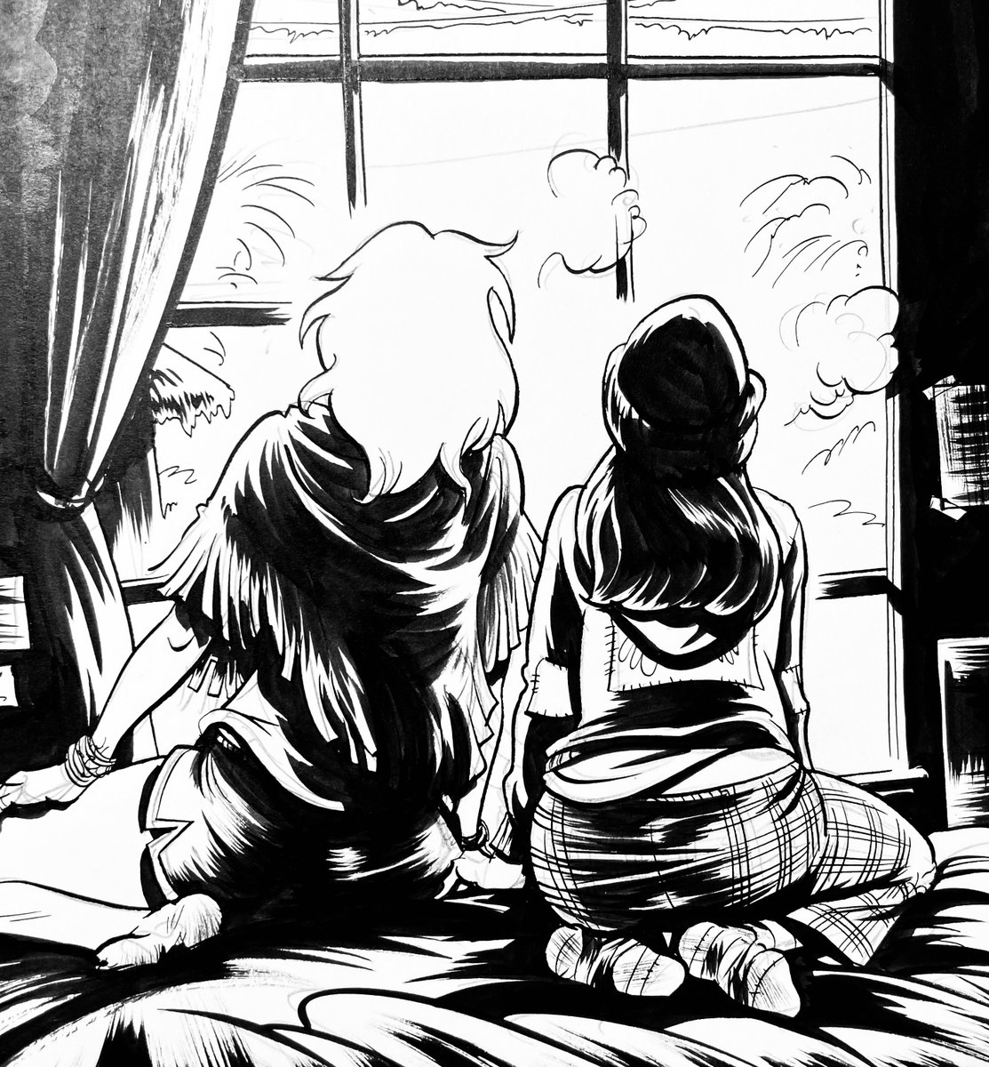AbramsComicArts's tweet photo. 🖋️ Check out a behind the scenes look at the making of Diana by National Book Award–winning, bestselling author Nate Powell!

🎸 Diana is an intense time-tripping graphic novel capturing the transitional 1990s and the weird kids who fall through the cracks! 

📚 On sale October 6, 2026!

#BehindTheScenes #Cartoonist #GraphicNovel #NewBooks