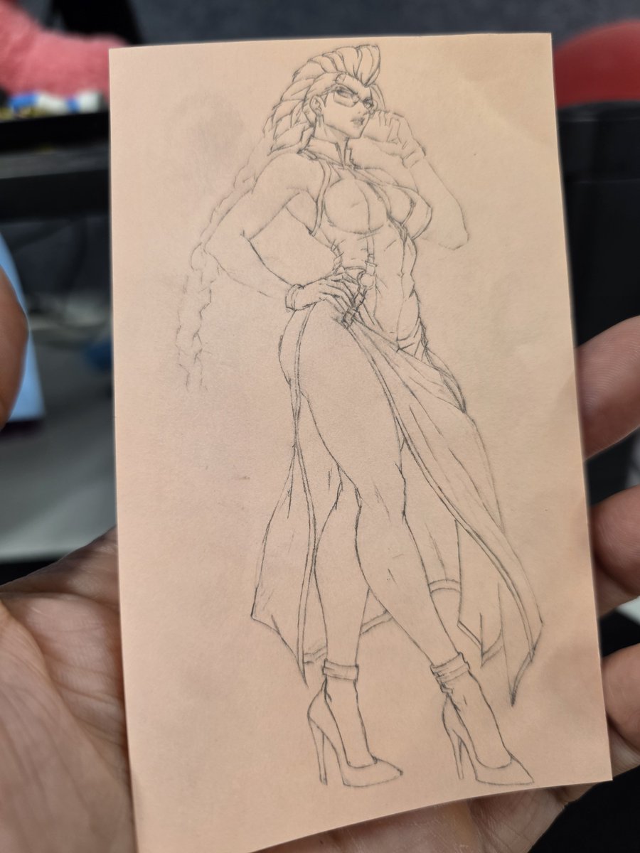 5hooter_McGavin's tweet photo. I drew C. Viper came out nice. #cviper #capcom #Streetfighter6 #postit #anime #art https://t.co/9BmiZGt0BV