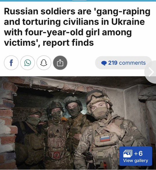 Emm66Nazarenko's tweet photo. @superjan Les criminels de guerre vous remercient de leur soutien, qui s’ajoute à celui de poutine et de leur hiérarchie. 
Je pense que vous n’aurez pas de problème que ces libérateurs traitent votre famille ainsi. 
C’est noté. 
Pensez-y en vous endormant. https://t.co/MNBWmSHPWM