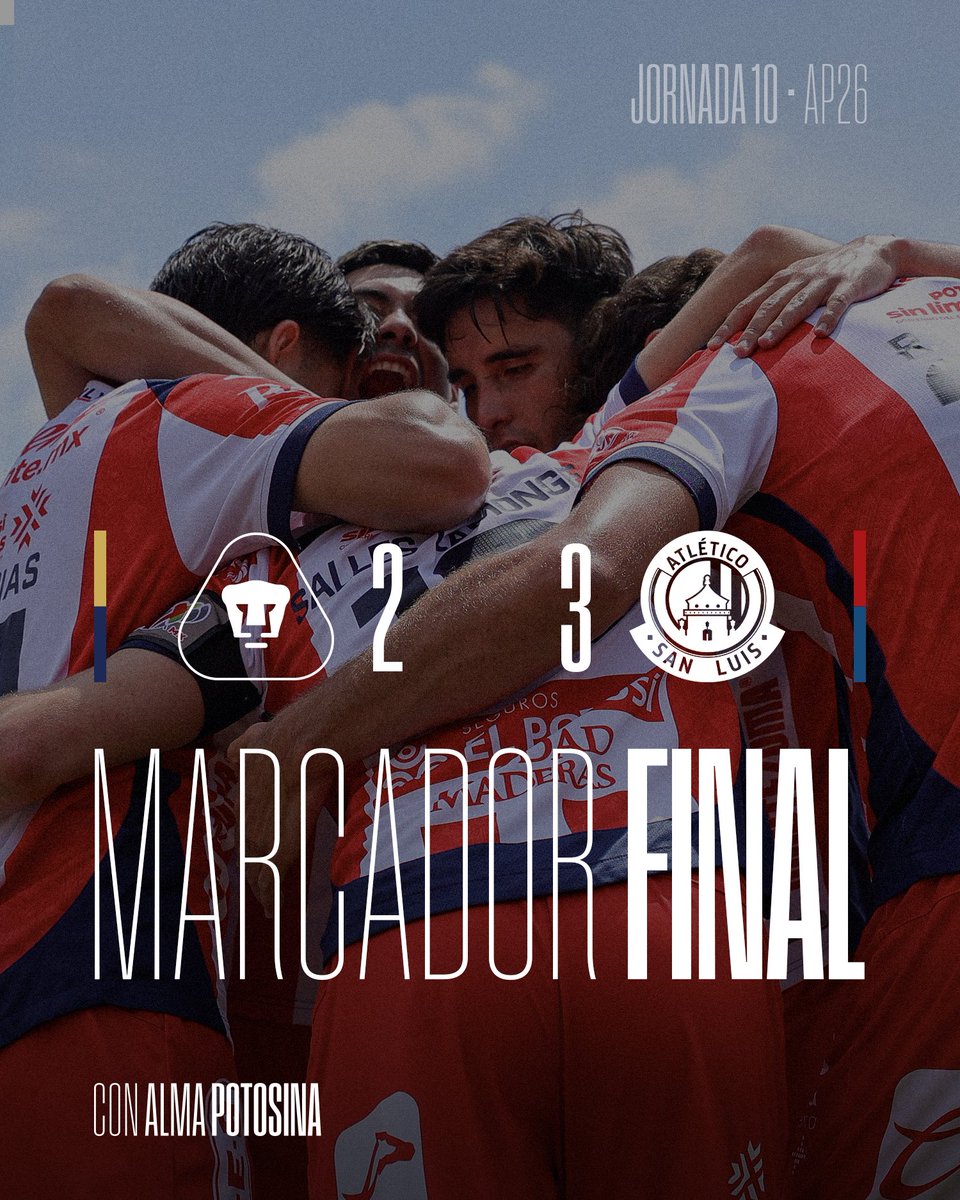 AtletideSanLuis's tweet photo. ¡¡FINAL DEL PARTIDO!! ¡¡GANÓ SAN LUIS!! 🤩🔴⚪️

#ConAlmaPotosina https://t.co/mnP4zDfQ85