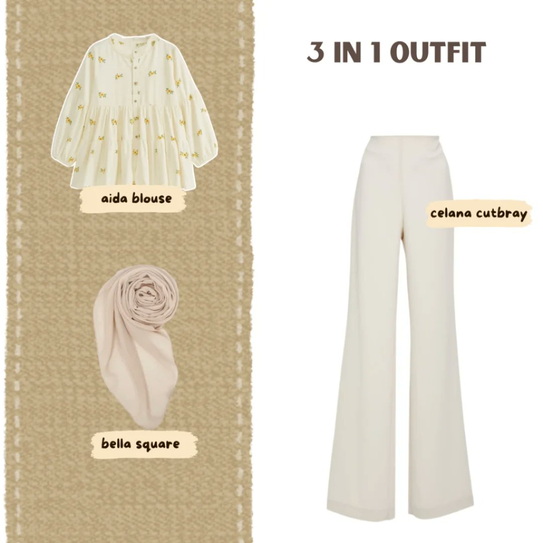 JasonTurneuiyu's tweet photo. Trendy hijab OOTD: Aida patterned blouse, flared pants, and Bella square hijab. https://t.co/1XtuJnAglJ